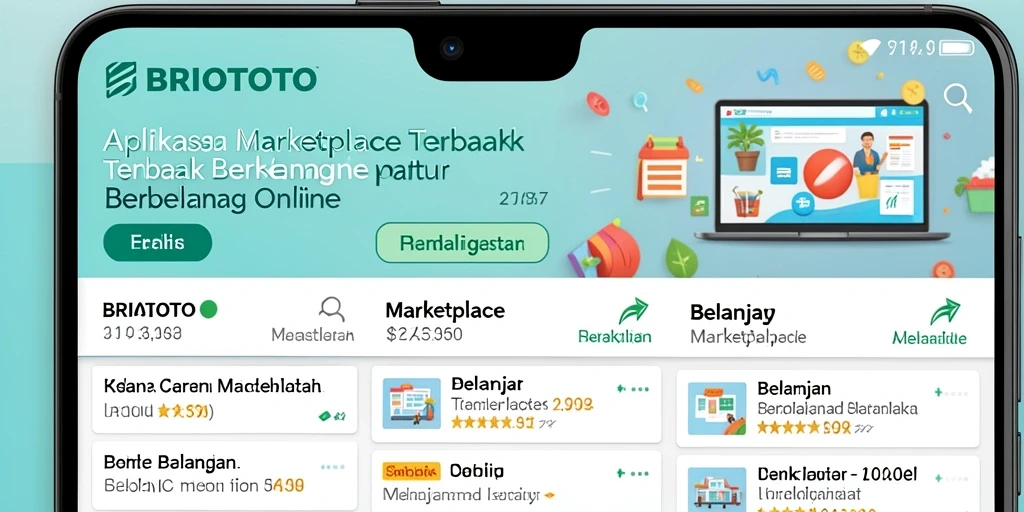 Antarmuka BRIOTOTO yang modern dan intuitif untuk belanja online.