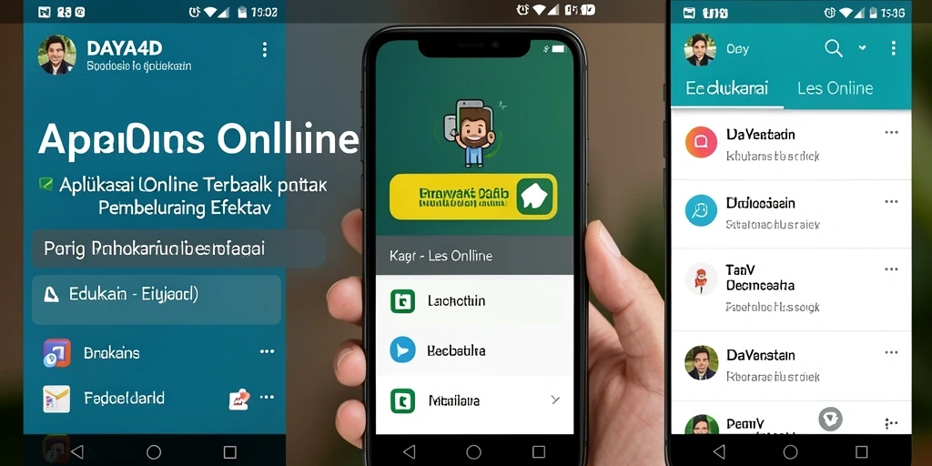 Antarmuka aplikasi Les Online DAYA4D yang menarik dan interaktif.