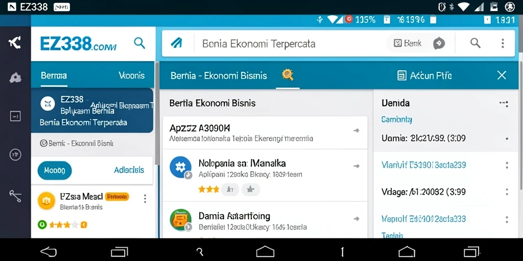 Antarmuka aplikasi EZ338 yang informatif dan menarik.