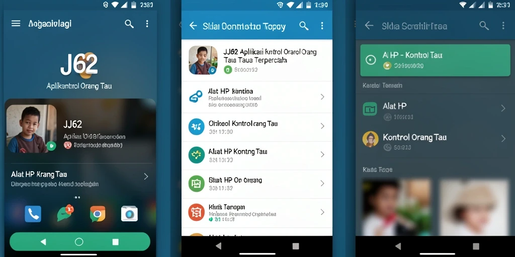 Screenshot utama JJ62 menampilkan antarmuka Kontrol Orang Tua yang intuitif.
