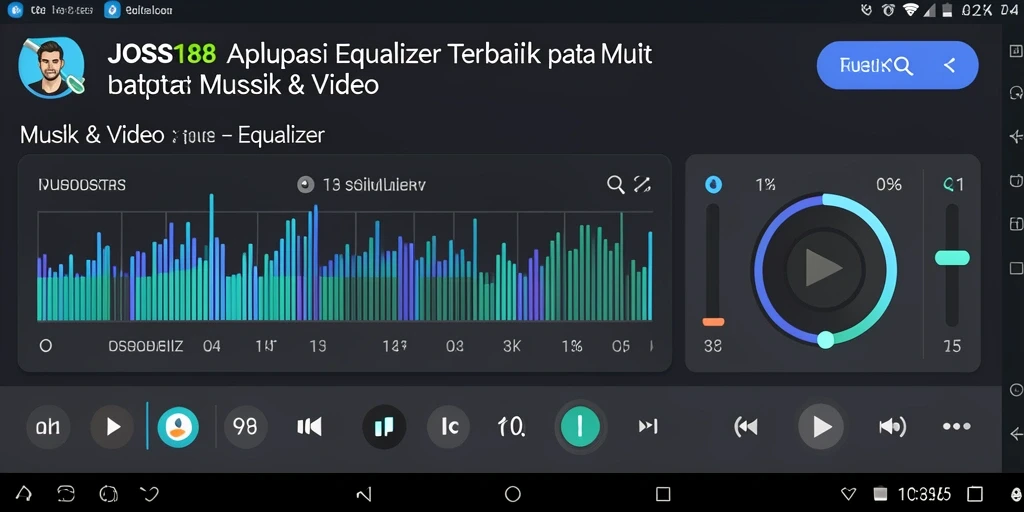 Antarmuka JOSS188 yang menarik untuk pengaturan Equalizer.