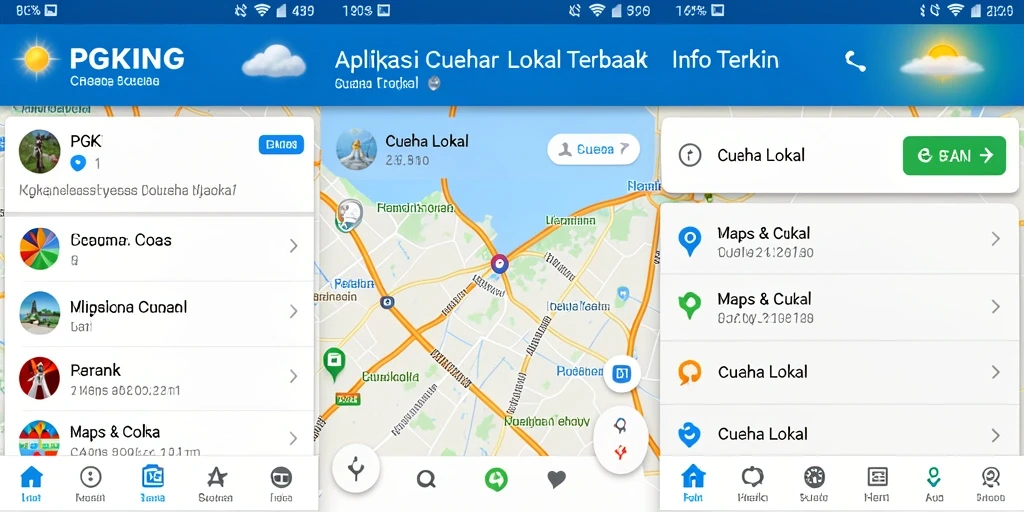 Tampilan antarmuka utama PGKING dengan informasi cuaca lokal yang lengkap.