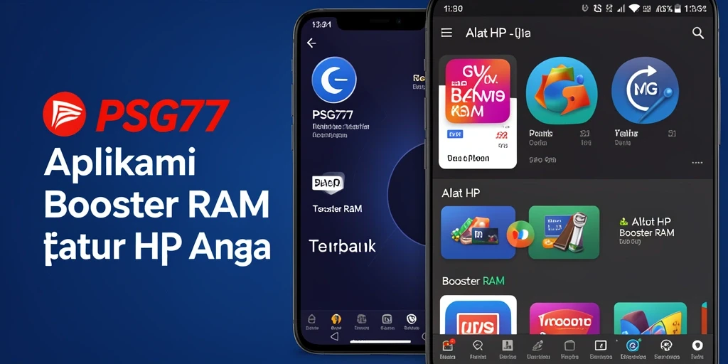 Antarmuka aplikasi PSG77 yang intuitif untuk Booster RAM.