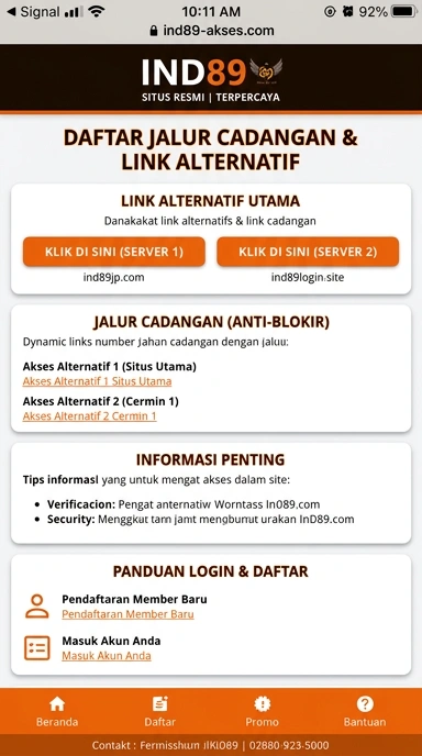 Link Alternatif Ind89 untuk Pengguna Android